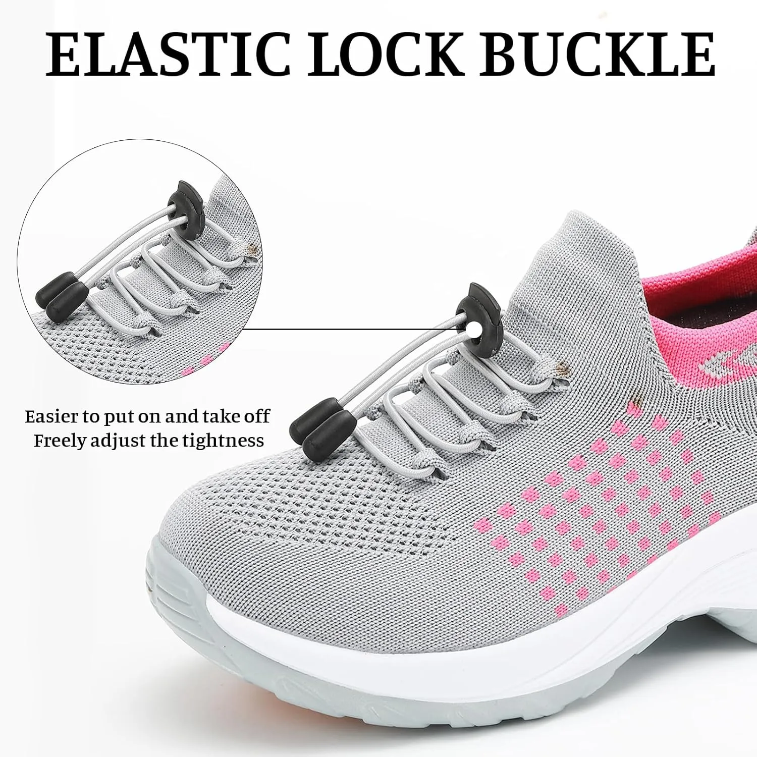 Orthopedic Shoes for Women Men Adjustable Elastic Strap Breathable Sneakers,Lightweight Non Slip Air Cushion Running Walking Sneakers,Outdoor Athletic Waterproof Soles Shoes with Arch Support