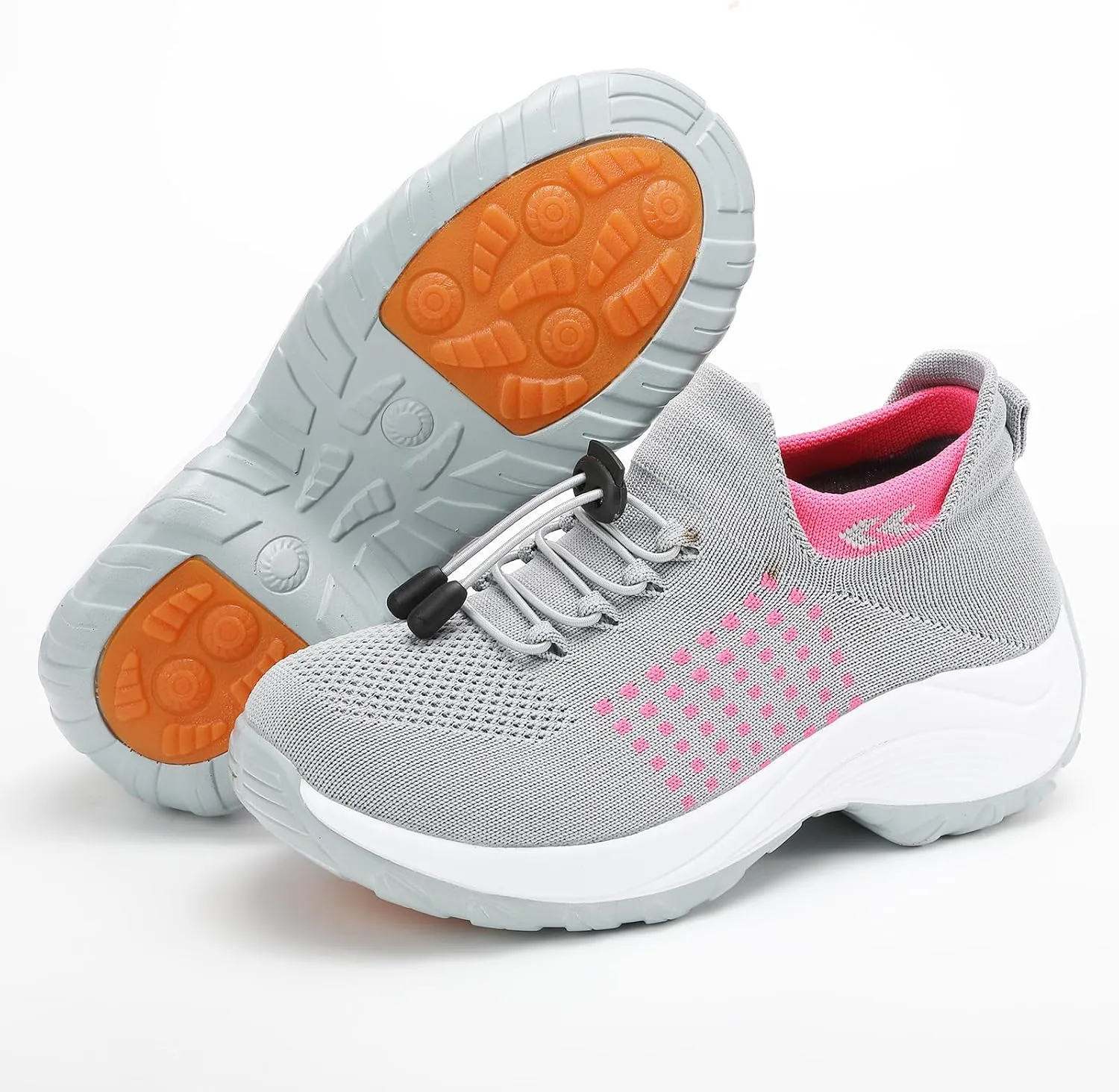 Orthopedic Shoes for Women Men Adjustable Elastic Strap Breathable Sneakers,Lightweight Non Slip Air Cushion Running Walking Sneakers,Outdoor Athletic Waterproof Soles Shoes with Arch Support