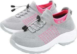 Orthopedic Shoes for Women Men Adjustable Elastic Strap Breathable Sneakers,Lightweight Non Slip Air Cushion Running Walking Sneakers,Outdoor Athletic Waterproof Soles Shoes with Arch Support