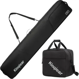 Padded Snowboard and Boot Bag Combo,Perfect for Snowboard Up to 165 cm and Boots Up to Size 13,Includes 1 Padded Snowboard Bag & 1 Padded Boot Bag.