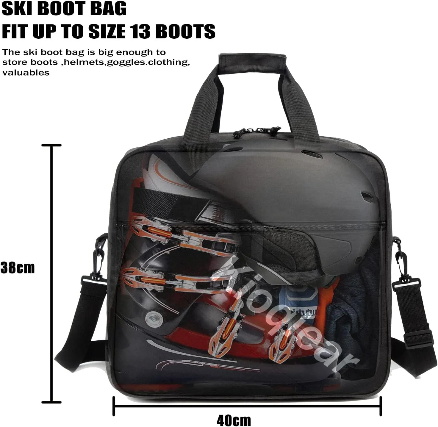 Padded Snowboard and Boot Bag Combo,Perfect for Snowboard Up to 165 cm and Boots Up to Size 13,Includes 1 Padded Snowboard Bag & 1 Padded Boot Bag.