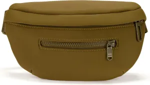 Pander 1L Fanny Pack - 3 Pockets Neoprene Waist Bag for Men & Women Fashion Water Resistant Hip Bum Bag with Adjustable Belt for Running Travel Hiking Workout Sports (Dark Moss) 1