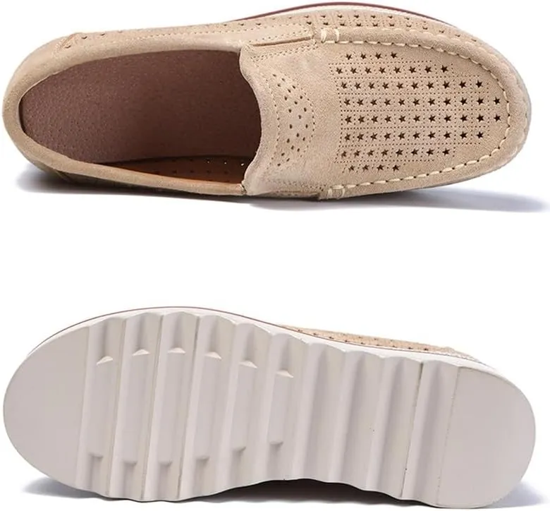 Platform Loafers for Women Wedge Sneaker Slip on Casual Platform Shoes