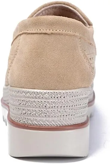 Platform Loafers for Women Wedge Sneaker Slip on Casual Platform Shoes