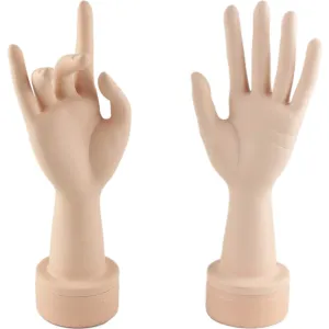 Practice Flexible Mannequin Hand Nail Display with Soft Fingers and Practice Manicure Nails Hand