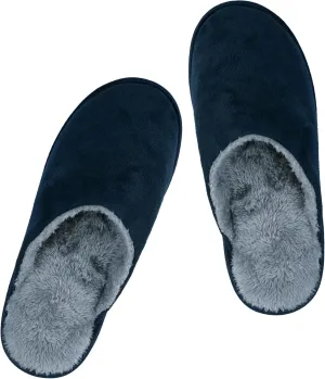 riemot Womens Mens Memory Foam Slippers, Warm Fluffy House Shoes & Cushioned Home Shoe Without Fur, Comfortable Anti Slip Indoor Bedroom Travel Slipper