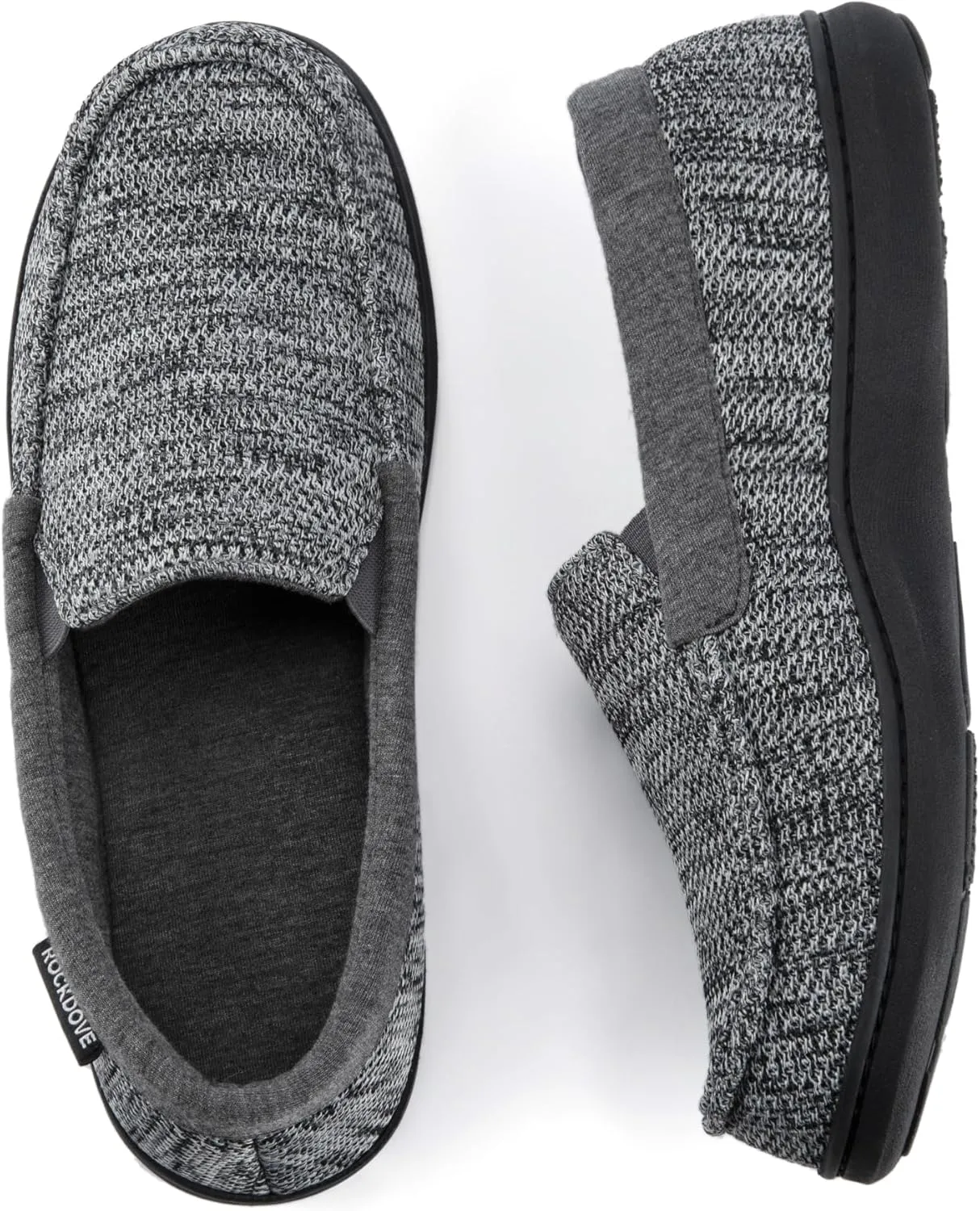 RockDove Men's Tweed Memory Foam Moc Slipper