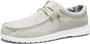 ROTJACM Women's Slip on Cloth Shoes with Arch Support,Plantar Fasciitis Loafers Canvas Comfort Wide Moc-Toe Light Weight Shoes