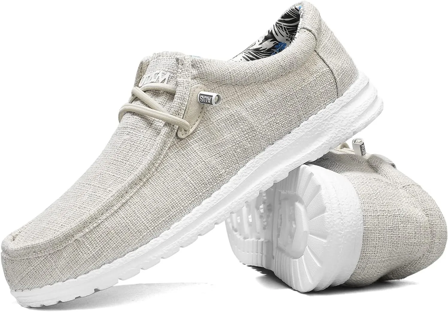 ROTJACM Women's Slip on Cloth Shoes with Arch Support,Plantar Fasciitis Loafers Canvas Comfort Wide Moc-Toe Light Weight Shoes