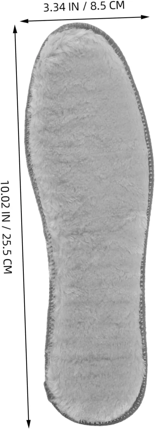 SAFIGLE Warm Slippers Men 4 Pairs Winter Fluffy Insoles for Cold Weather Thickened Warm Insoles Inserts Non-Slip Design for Men Women (Size 41)
