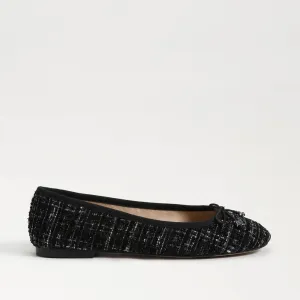 Sam Edelman Felicia Black Multi Luxe Slip On Rounded Toe Flexible Ballet Flats
