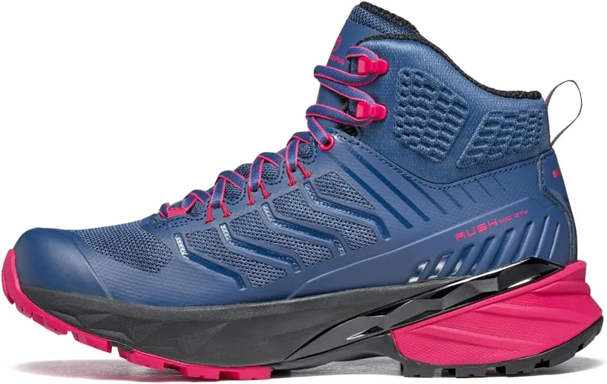 SCARPA Women's Rush Mid GTX Waterproof Gore-Tex Shoes for Hiking and Trail Running