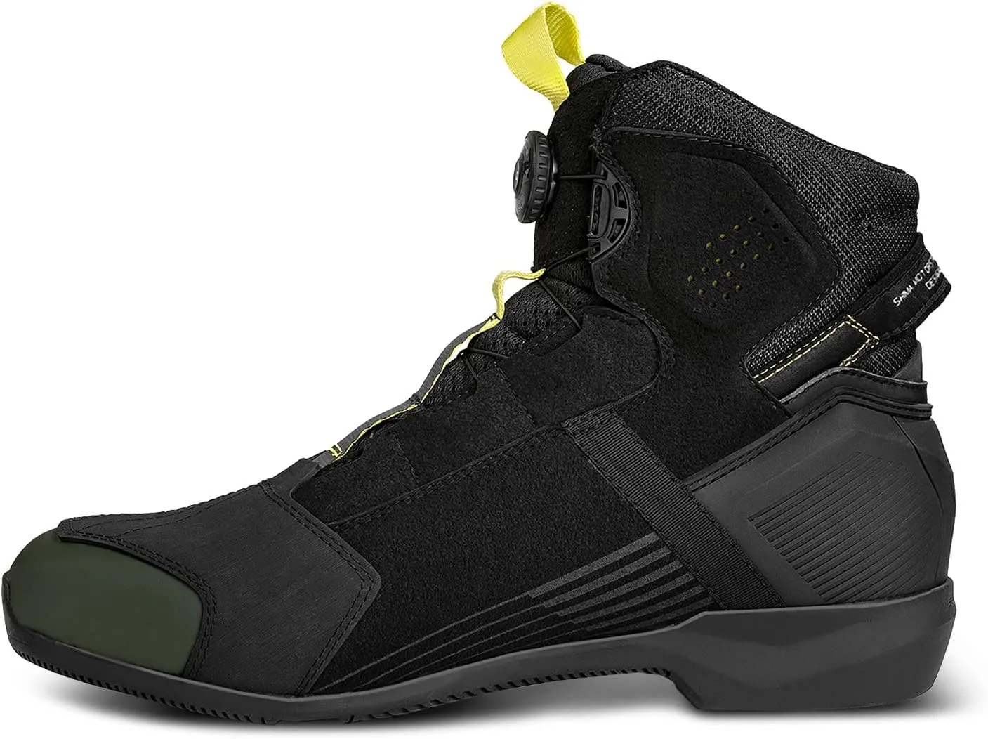 SHIMA Edge Vented, Motorcycle Shoes for Men - Breathable, Reinforced Street Riding Shoes with ATOP Closure System, Ankle Support, Anti-Slip Sole, Gear Pad (Khaki, 10)