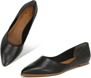 SHODENSE Women Pointed Toe Flats Slip On Ballet Flats Matte Leather Comfort Flat Heel Dress Shoes Closed Pointy Toe Flat Shoes Snakeskin for Ladies Girls Work Casual Club Driver Flats Fall 4-11 M US