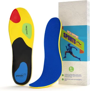 Shoe Insoles with Arch Support for Women Men, Breathable Anti-Slip, Plantar Fasciitis Insoles for Basketball, Running, Cycling, Outdoor Hiking and Other Daily Sports - S (M: 5.5-6.5 / W: 7.5-8.5)