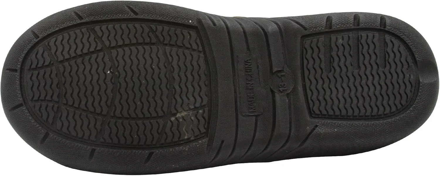 Skysole Boys Fleece Clog Slipper with Rugged Outsole