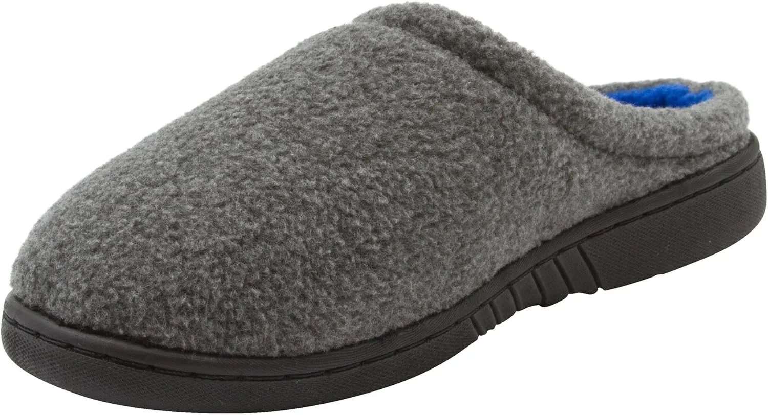 Skysole Boys Fleece Clog Slipper with Rugged Outsole