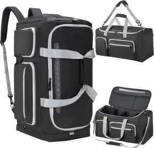 Sneaker Bag fit 4 Pairs | Large Capacity Sneaker Travel Bag Sneaker Shoe Bag with 3 Adjustable Dividers, Sneaker Bag Travel Shoe Bag with Multi-pocket for Sneaker | Travel Outdoor Sports