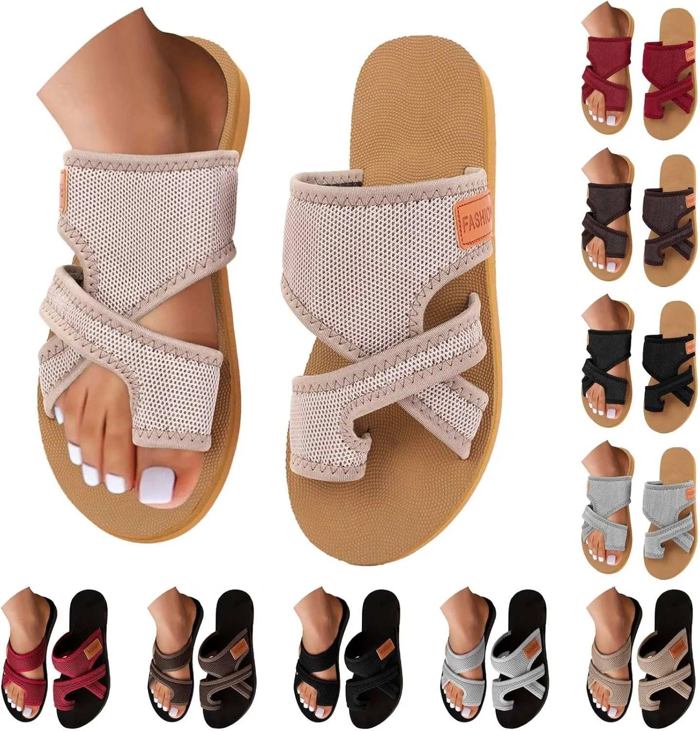 Summer Sandals for Women 2025 Extra Wide Beach Breathable Comfortable Mesh Hollow Slipper Slide Orthopedic Shoes