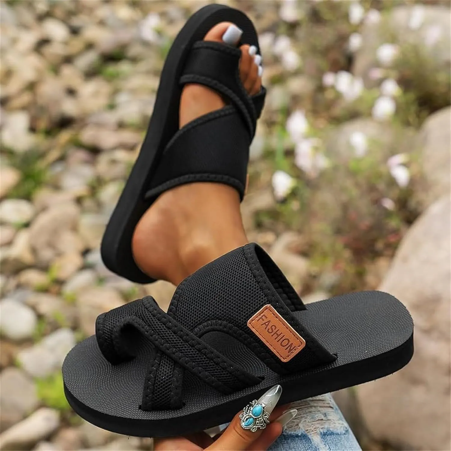 Summer Sandals for Women 2025 Extra Wide Beach Breathable Comfortable Mesh Hollow Slipper Slide Orthopedic Shoes