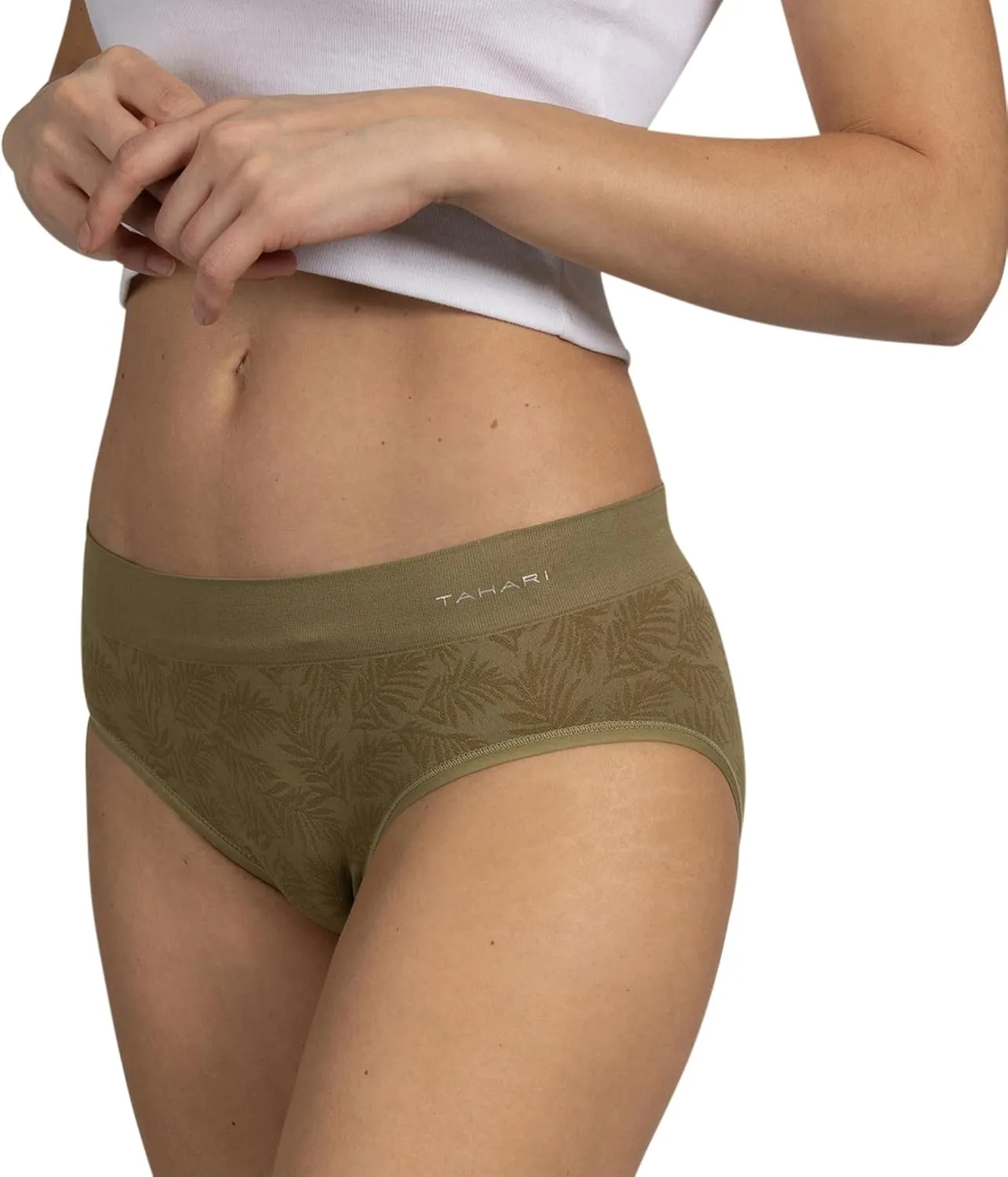 TAHARI Women's 5-Pack Seamless Hipster Underwear Invisible No Show Comfy Everyday Panties for Women