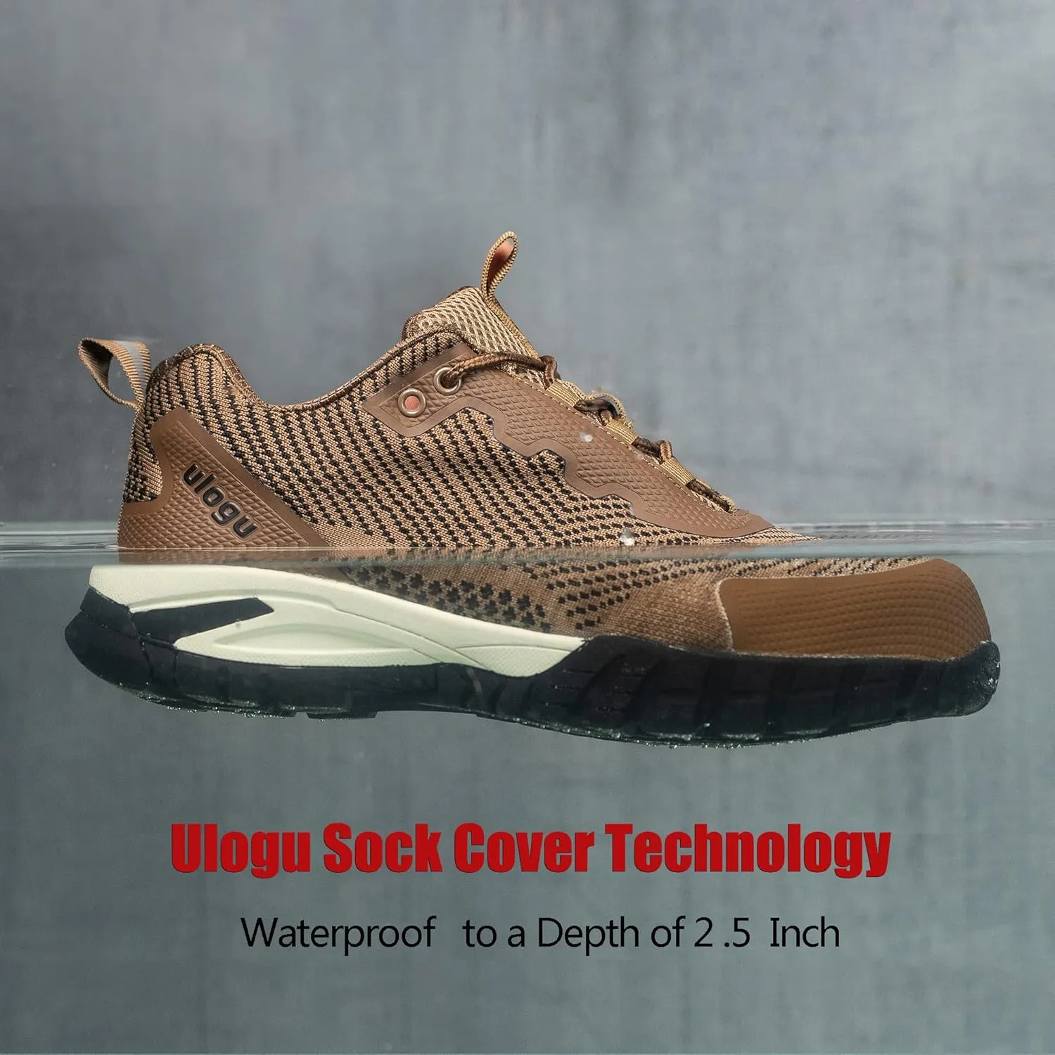 ulogu Women's Waterproof Hiking Shoes Lightweight Non-Slip Comfy All Day Walking Work Sneakers 6-Month Warranty