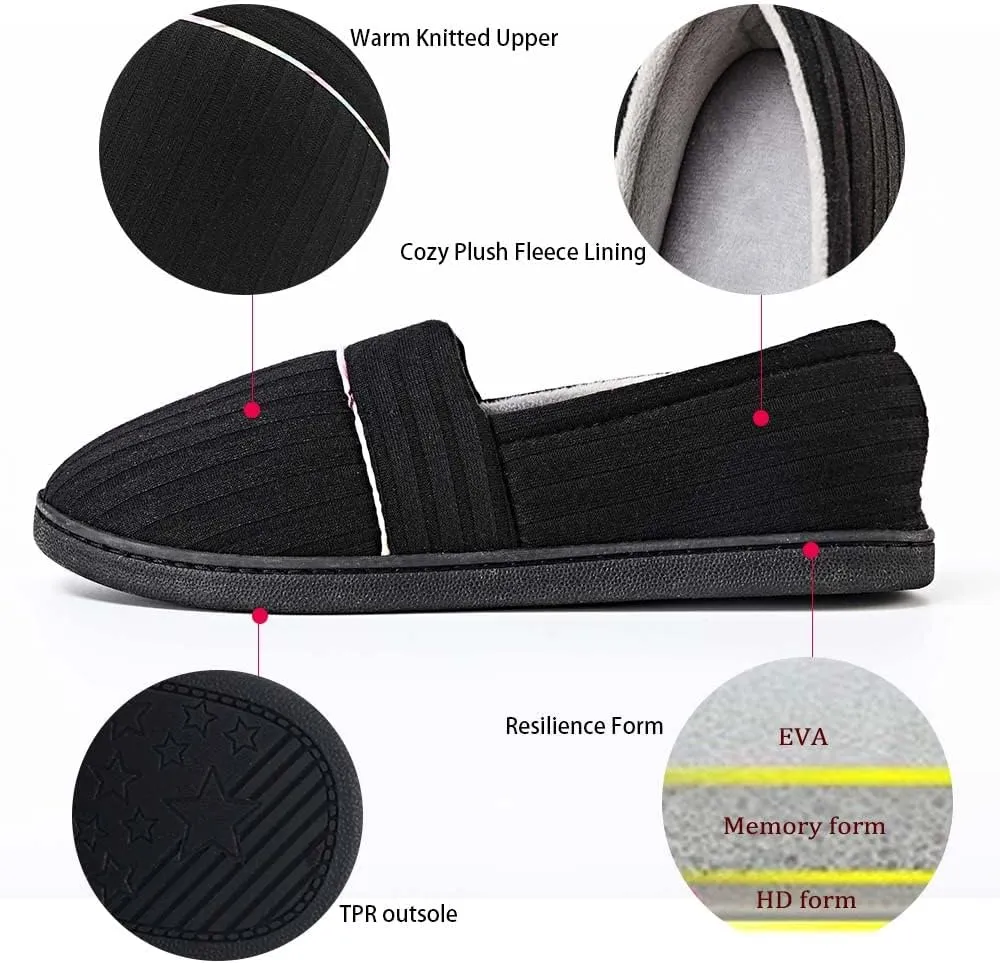 Urbancolor Women Washable Closed Back Indoor Slippers Anti-Slip House Slipper Breathable Home Shoes