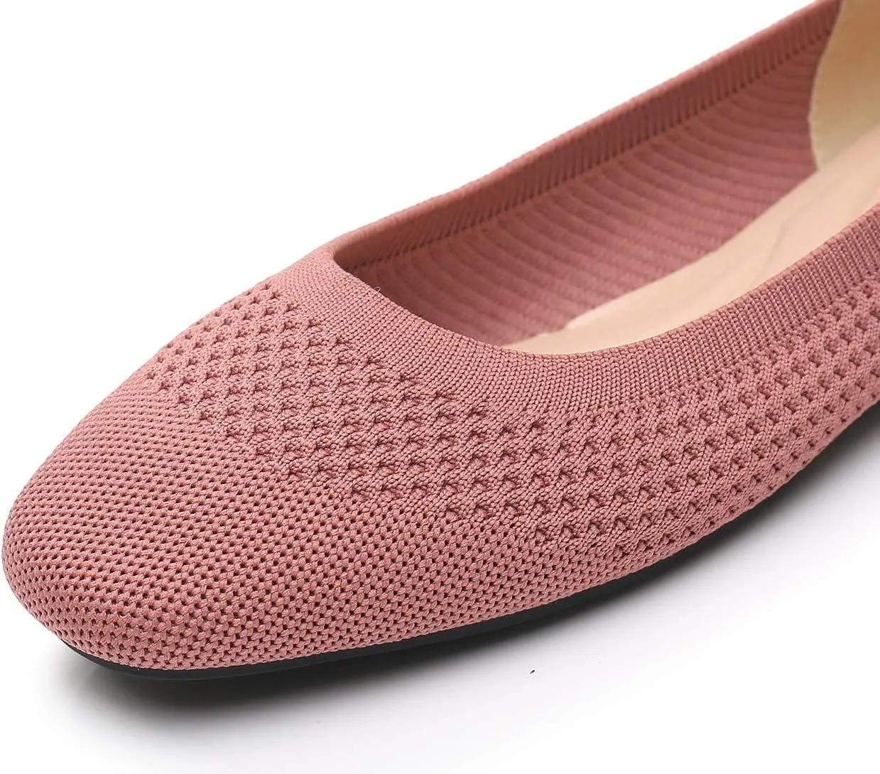 VenusCelia Women's Flexible Knit Flat Shoe