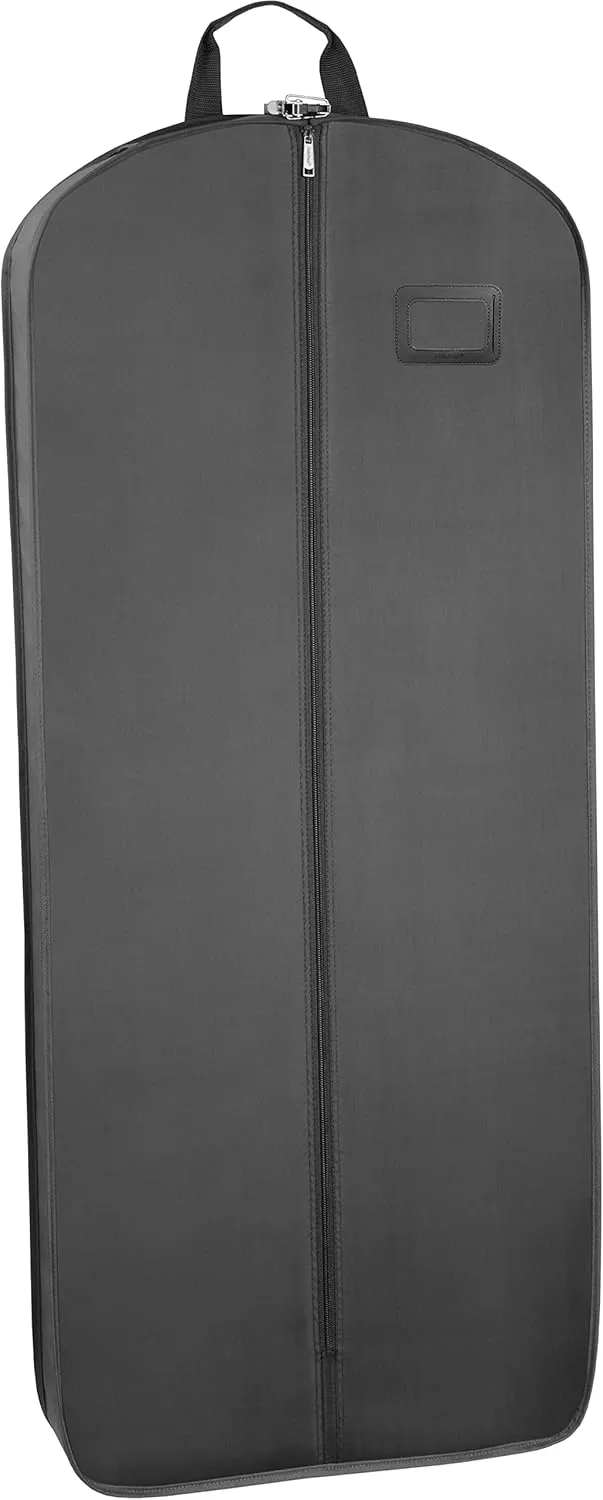 WallyBags® Garment Bag Premium Tri-Fold Travel Exterior Pocket, Black-M1, 60-Inch