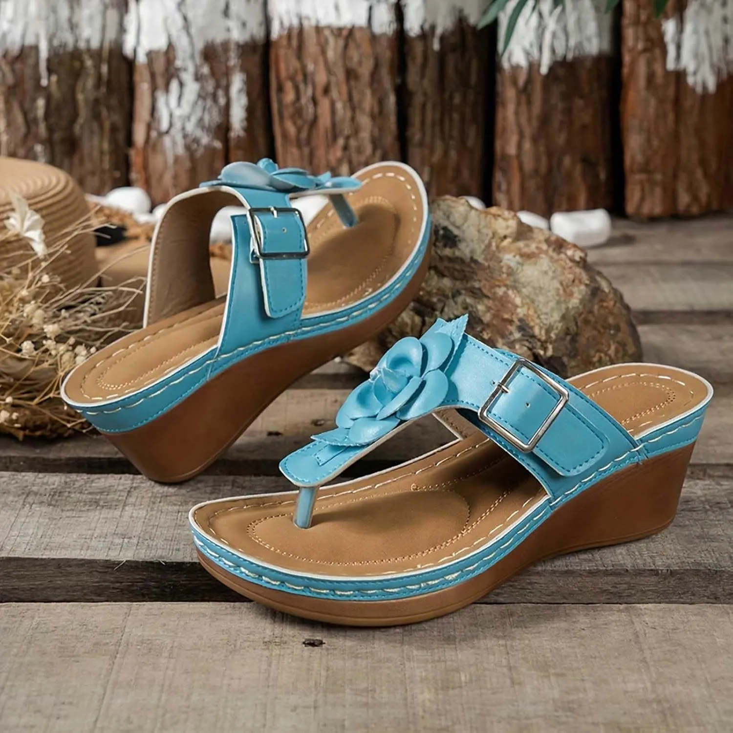 Wedge Thong Sandals for Women Platform Wedges Slippers Summer Boho Beach Flip Flops 2025 Trendy Casual Clip Toe Sandal