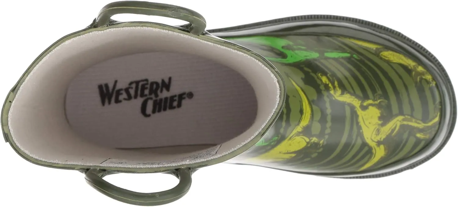 Western Chief Rain Boots with Pull on Handles for Toddlers and Kids - Premium Waterproof Boots for Boys and Girls