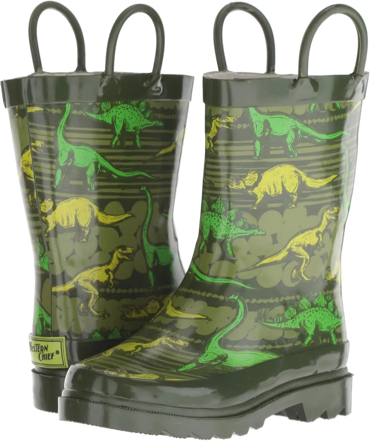 Western Chief Rain Boots with Pull on Handles for Toddlers and Kids - Premium Waterproof Boots for Boys and Girls