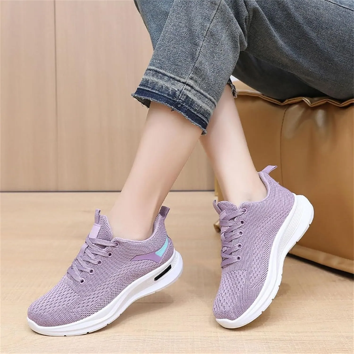 Women Walking Shoes Ladies Running Sneakers Breathable Mesh Sports Shoes Casual Lightweight Gym Lace up Sneakers