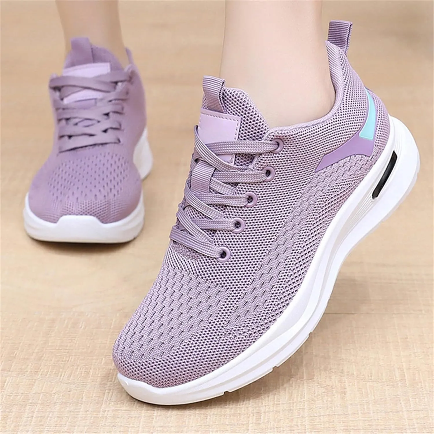Women Walking Shoes Ladies Running Sneakers Breathable Mesh Sports Shoes Casual Lightweight Gym Lace up Sneakers