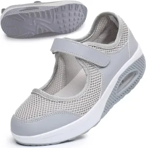 Women's Comfortable Working Nurse Shoes Non-Slip Adjustable Breathable Walking Buffer Fitness Casual Nursing Orthotic Lightweight Shoes Arthritis, Diabetes Heel Pain