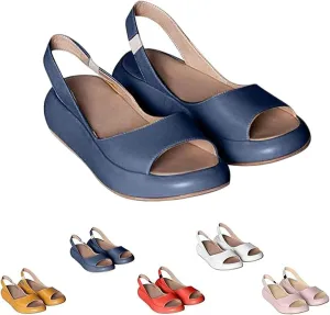 Women's Comfy Flat Dress Sandals,Casual Platform Orthotic Shoes for Summer,Women's Orthopedic Comfort Flat Sandals Suitable for All Foot Shapes