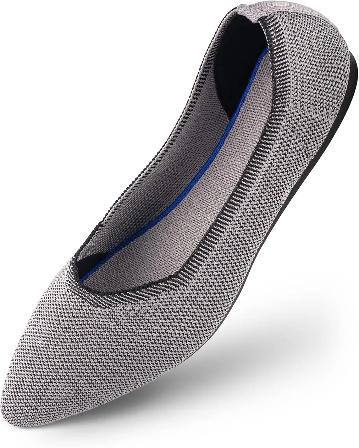 Women's Flat Knit Shoes for Women Ballet Pointed Toe Low Wedge Comfortable Washable Foldable Dress Classic Mesh Walking Black Navy Caramel Texture Slip-On Knitted Casual Flexible