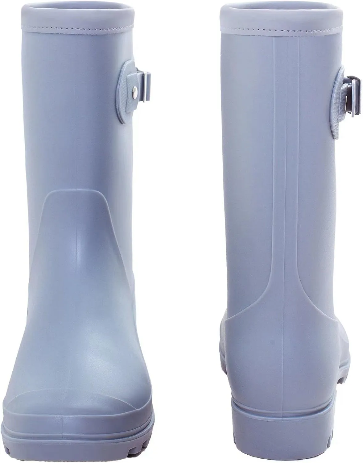 Women's Mid Calf Rain Boots Waterproof Fashion Garden Shoes Anti-slipping Rainboots For Women Comfortable Insole Light Rain Shoes