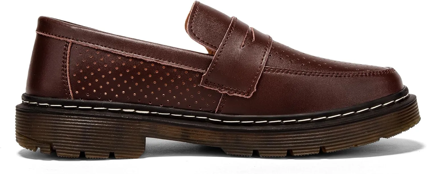 Women's Penny Loafers Breathable Perforated Loafers for Women
