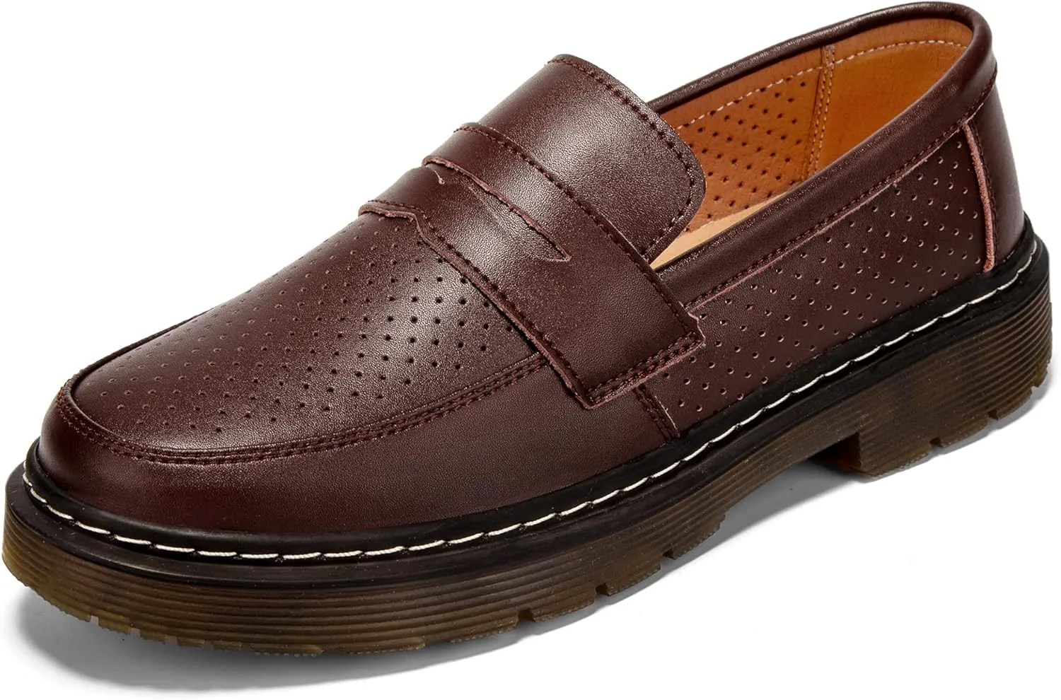 Women's Penny Loafers Breathable Perforated Loafers for Women