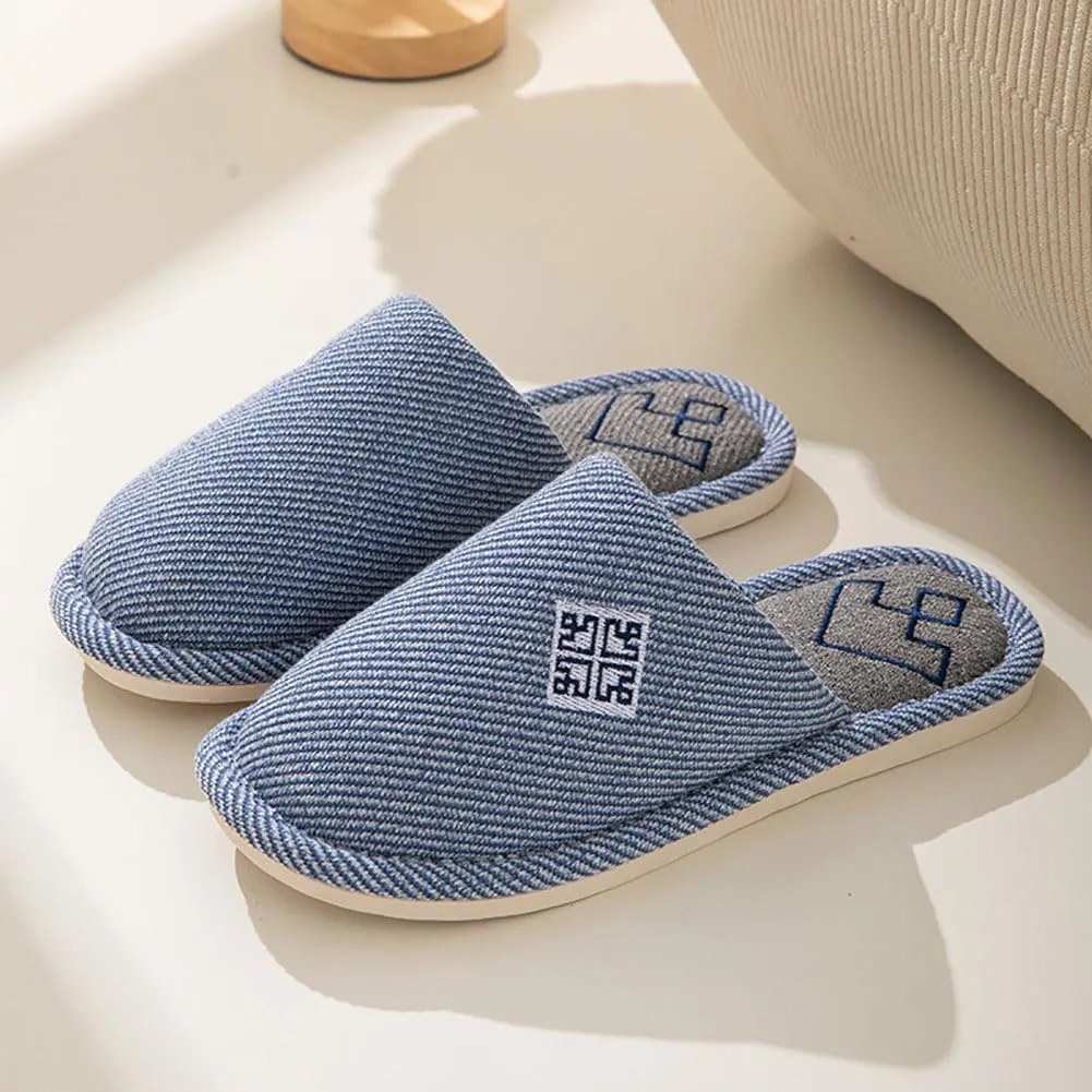 Womens Slipper Home Slippers Men,4 Pairs House Slippers, Non Slip House Shoes Slippers for Guest Washable Guest Slippers Bedroom Slippers Indoor Slippers Travel Slippers