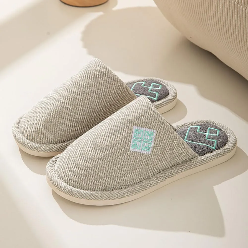 Womens Slipper Home Slippers Men,4 Pairs House Slippers, Non Slip House Shoes Slippers for Guest Washable Guest Slippers Bedroom Slippers Indoor Slippers Travel Slippers