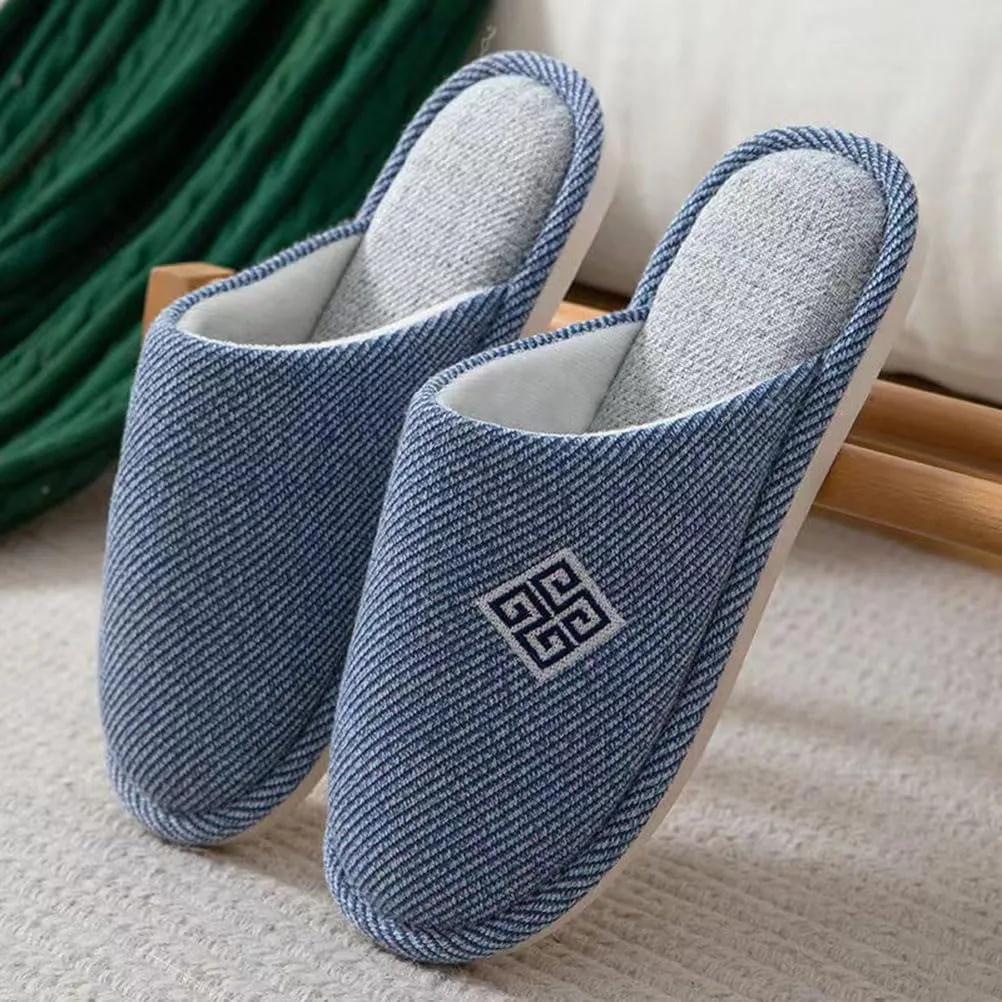 Womens Slipper Home Slippers Men,4 Pairs House Slippers, Non Slip House Shoes Slippers for Guest Washable Guest Slippers Bedroom Slippers Indoor Slippers Travel Slippers
