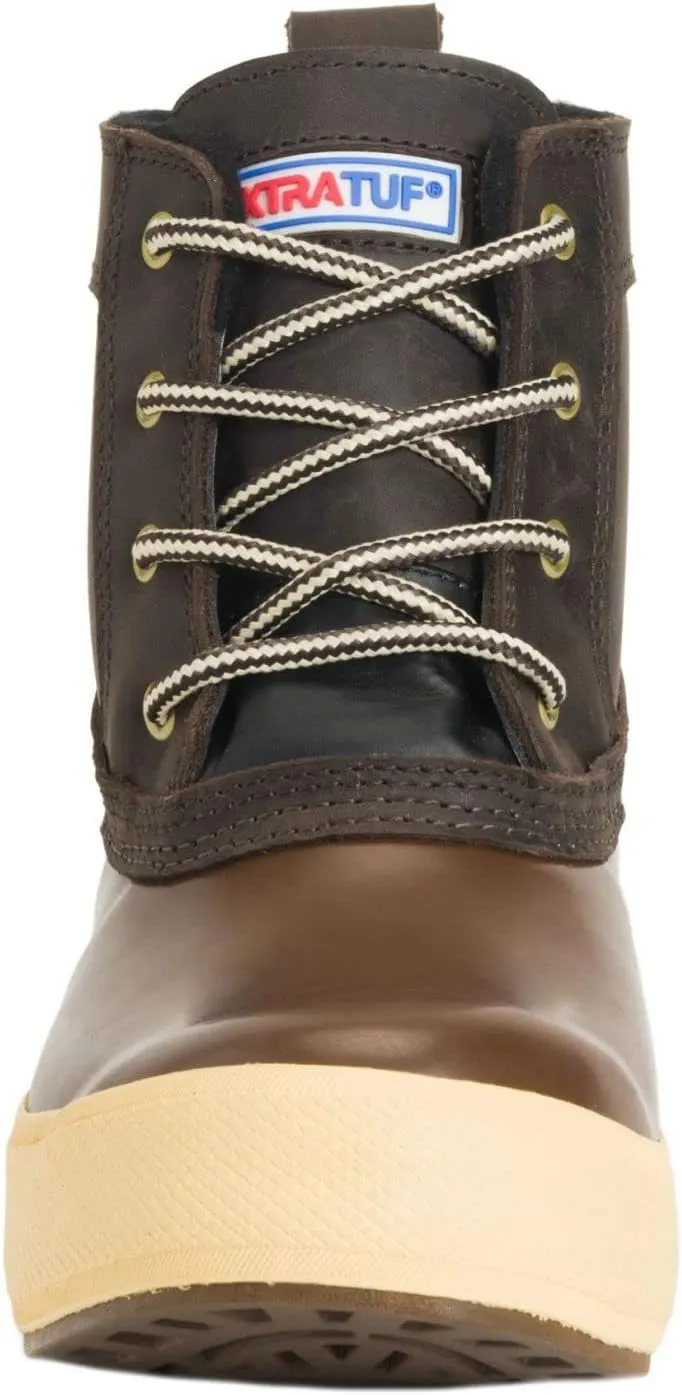 Xtratuf Women's 6in Casual Over-The-Ankle Waterproof Slip-Resistant Arch Support Leather Legacy Lace Boots