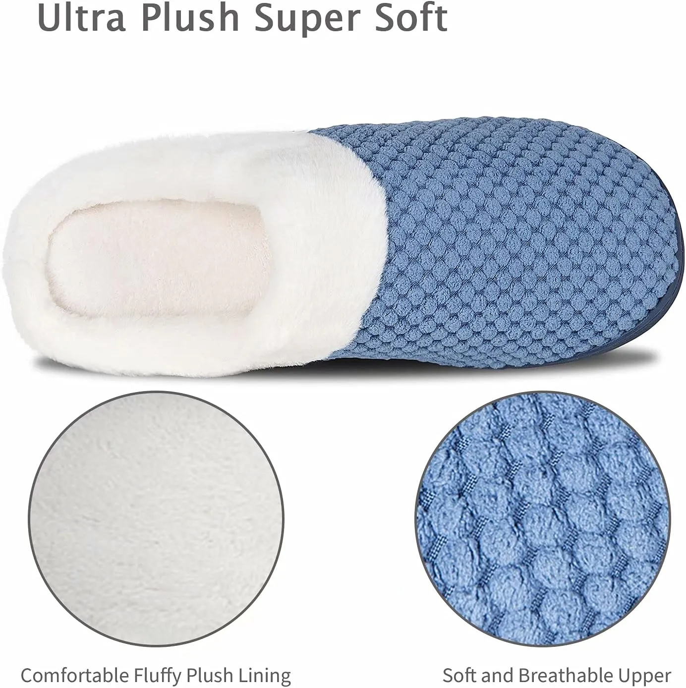 YALOX Slippers for Womens Warm Memory Foam Anti-Slip House Shoes Comfortable Cotton Slippers Home Bedroom Shoes Indoor & Outdoor